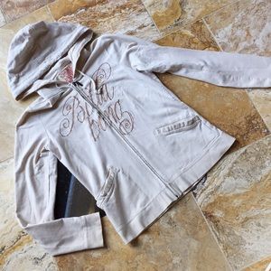 Billabong cream hoodie/copper script logo/Pockets